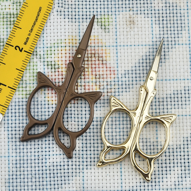 Izšuvumi Šūšanas Tauriņš Šķēres Nerūsējošais tērauds Tailor Šķēres European Craft Gold Mini Šūšanas Rokdarbu Šķēres Šķēres