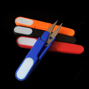 2 бр. Многоцветни шевни ножици U-образна зигзагообразна ножица Ножици за шевна бродерия Thrum Ножици за прежди Метални ножици за тъкани за ръкоделие.