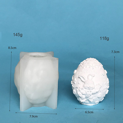 Πασχαλινό καλούπι κεριών 3D λαγουδάκι λαγουδάκι σε σχήμα αυγού σιλικόνης καλούπια για χειροποίητα κεριά σαπούνι Νέα 2023 Εργαλεία διακόσμησης σπιτιού