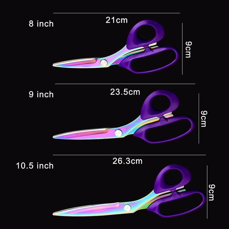 Professionaalsed õmbluskäärid isetegemise kanga jaoks 8/9/10 tolli roostevabast terasest rätsepa käärid õmblustööriistad riidelõikurid