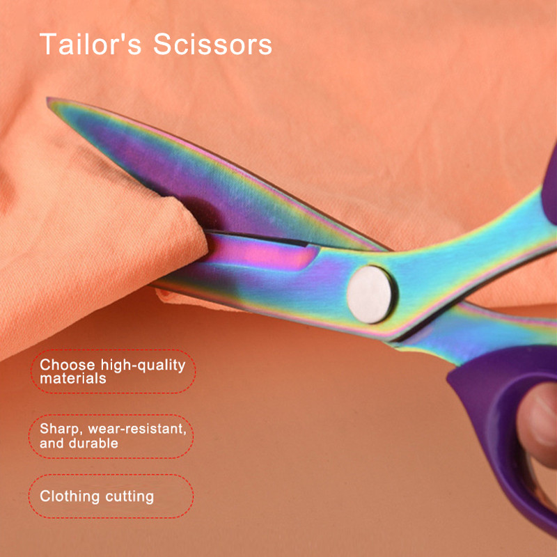 Professionaalsed õmbluskäärid isetegemise kanga jaoks 8/9/10 tolli roostevabast terasest rätsepa käärid õmblustööriistad riidelõikurid