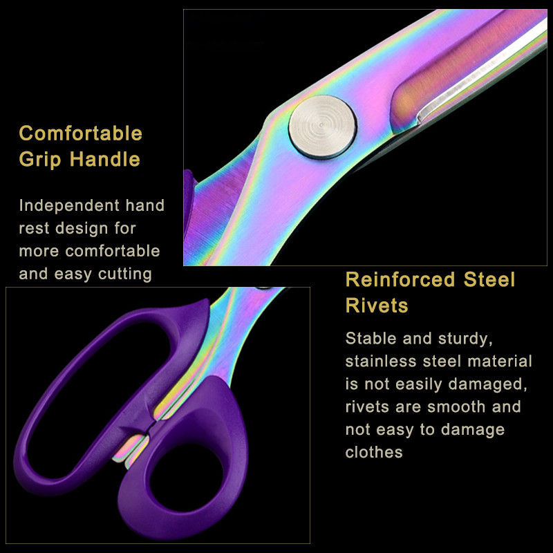 Professionaalsed õmbluskäärid isetegemise kanga jaoks 8/9/10 tolli roostevabast terasest rätsepa käärid õmblustööriistad riidelõikurid