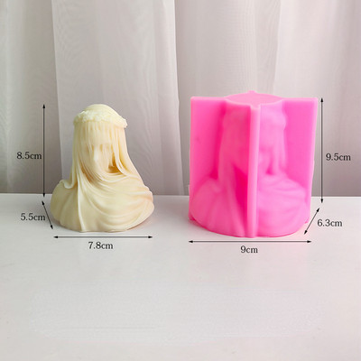 Καλούπι σιλικόνης Lady Lady Candle Καλούπι σιλικόνης Γυναικεία νύφη αντίκες προτομή Άγαλμα Γλυπτό Γυναίκα Σώμα Καλούπι σιλικόνης Διακόσμηση σπιτιού καλούπι γύψου