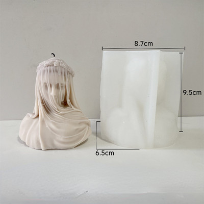 Καλούπι σιλικόνης Lady Lady Candle Καλούπι σιλικόνης Γυναικεία νύφη αντίκες προτομή Άγαλμα Γλυπτό Γυναίκα Σώμα Καλούπι σιλικόνης Διακόσμηση σπιτιού καλούπι γύψου