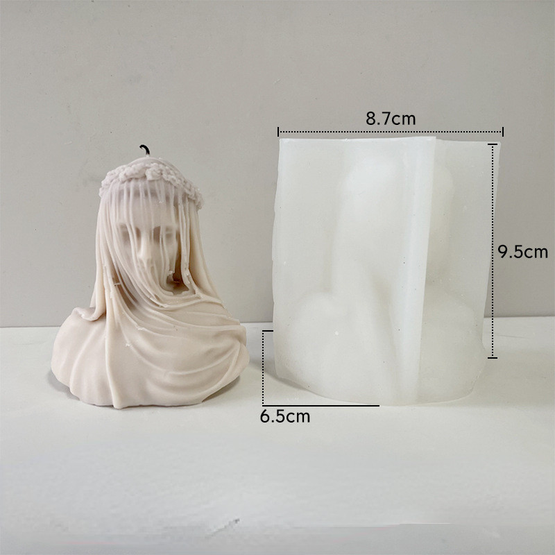 Καλούπι σιλικόνης Lady Lady Candle Καλούπι σιλικόνης Γυναικεία νύφη αντίκες προτομή Άγαλμα Γλυπτό Γυναίκα Σώμα Καλούπι σιλικόνης Διακόσμηση σπιτιού καλούπι γύψου