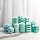 3D-silindriga küünlavorm DIY silikoonküünla vorm koogivaiguvormid 3D kunstivaha küünla valmistamine silikoonist käsitsi valmistatud seebivormid