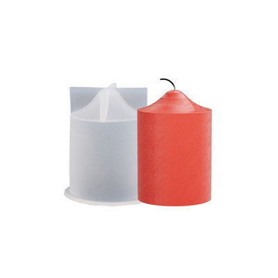 3D-silindriga küünlavorm DIY silikoonküünla vorm koogivaiguvormid 3D kunstivaha küünla valmistamine silikoonist käsitsi valmistatud seebivormid