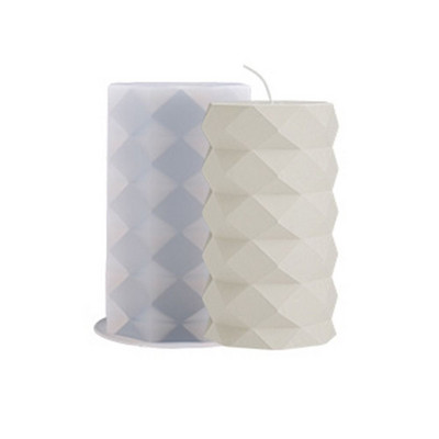 3D-silindriga küünlavorm DIY silikoonküünla vorm koogivaiguvormid 3D kunstivaha küünla valmistamine silikoonist käsitsi valmistatud seebivormid