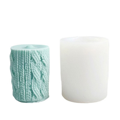 3D-silindriga küünlavorm DIY silikoonküünla vorm koogivaiguvormid 3D kunstivaha küünla valmistamine silikoonist käsitsi valmistatud seebivormid