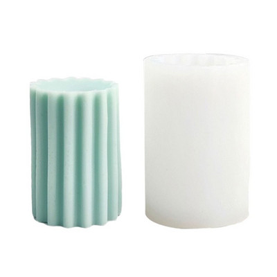 3D-silindriga küünlavorm DIY silikoonküünla vorm koogivaiguvormid 3D kunstivaha küünla valmistamine silikoonist käsitsi valmistatud seebivormid