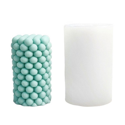 3D-silindriga küünlavorm DIY silikoonküünla vorm koogivaiguvormid 3D kunstivaha küünla valmistamine silikoonist käsitsi valmistatud seebivormid