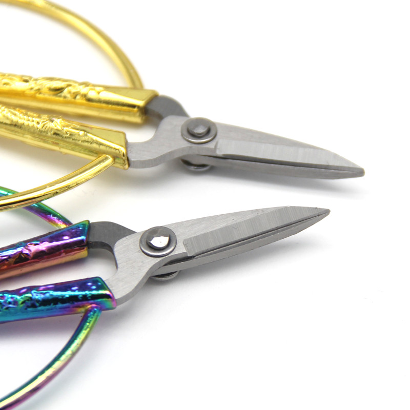 Moodsad roostevabast terasest retroõmbluskäärid, lühikesed lõikurid, vastupidavad kõrgest terasest vintage rätsepakäärid kodukangas meisterdamiseks