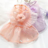 Mājdzīvnieku kleita Mājdzīvnieku apģērbs bez piedurknēm Veste, mežģīņu malas spīdīgs elpojošs sukains āra lietošanai