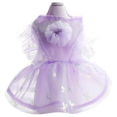 Mājdzīvnieku kleita Mājdzīvnieku apģērbs bez piedurknēm Veste, mežģīņu malas spīdīgs elpojošs sukains āra lietošanai