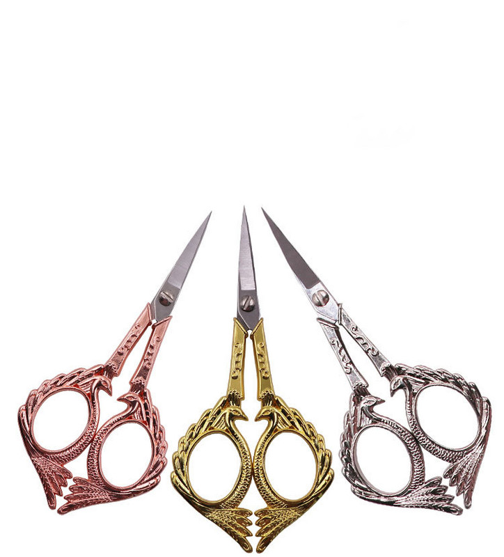 Vintage käärid Antiik paabulinnu kujuga retro käärid tikandid kangas näputöö ristpistes rätsepa käärid õmblustööriistad