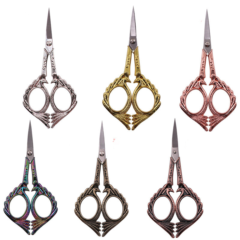 Vintage käärid Antiik paabulinnu kujuga retro käärid tikandid kangas näputöö ristpistes rätsepa käärid õmblustööriistad