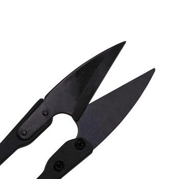 Черни антикорозионни шевни ножици Пластмасова дръжка Мултифункционални шивашки щипки с метални остриета U-образни ножици Инструменти за ръкоделие