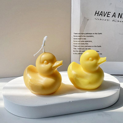 Mucegai din silicon 3D de rață de desene animate din rășină epoxidă, turnare pentru lumânări pentru ipsos, decorare pentru birou, ceramică moale, argilă, pentru săpun lucrat manual