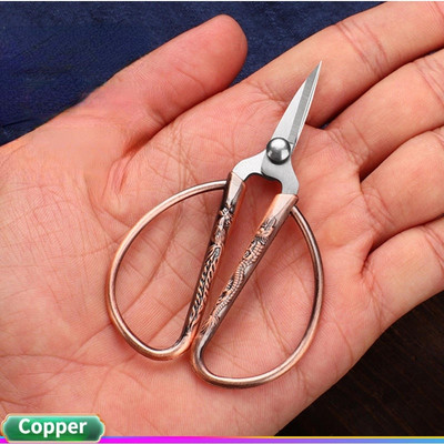 Cirsts pūķa metāla rokturis Bonsai amatniecības šūšanas šķēres Profesionālās ķīniešu tradicionālās asās minišķēres mājas birojam.