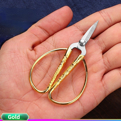 Cirsts pūķa metāla rokturis Bonsai amatniecības šūšanas šķēres Profesionālās ķīniešu tradicionālās asās minišķēres mājas birojam.