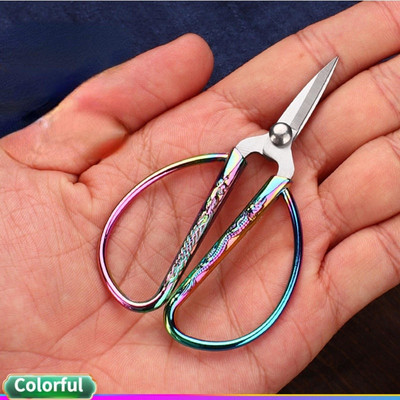 Cirsts pūķa metāla rokturis Bonsai amatniecības šūšanas šķēres Profesionālās ķīniešu tradicionālās asās minišķēres mājas birojam.