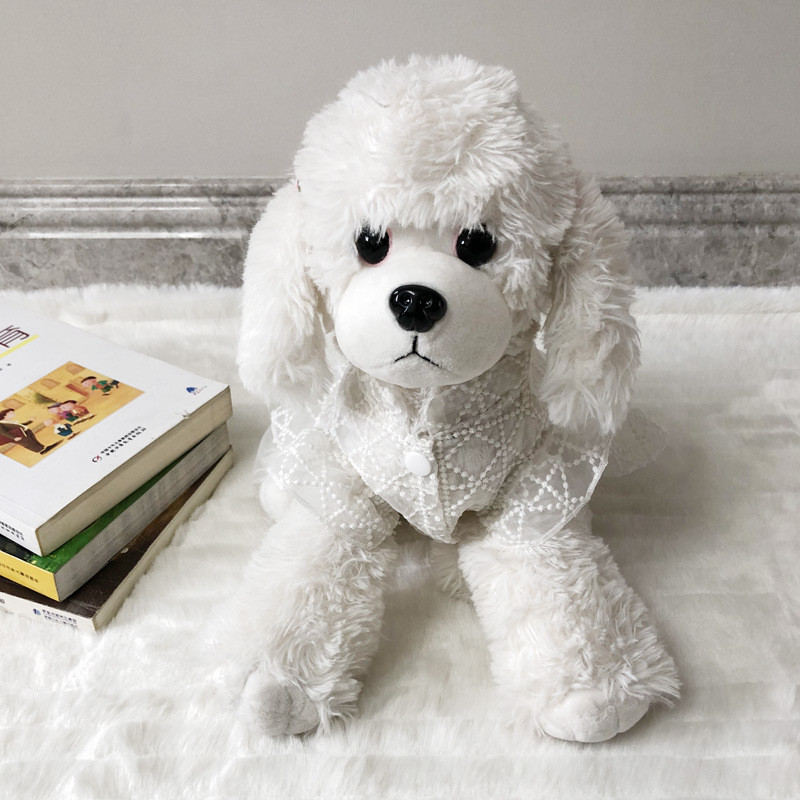 White Dot Kleita Suņiem Apģērbs Mājdzīvnieku Mežģīnes Salds Suņu Apģērbs Mazs Kostīms Franču buldogs Jauka Vasaras Meitene Tieva Apkakle Perro