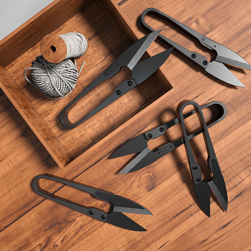 Oglekļa tērauda griešana Šūšanas Šķēres Šķēres Krustdūriens Izšūšana Drēbnieka U diegu šķēres audumam DIY piederumi Instrumenti