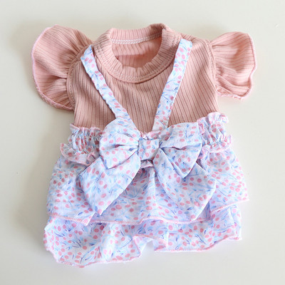 Suņu un kaķu kleita svārki rozā un zilā ziedu plecu siksnas dizains mājdzīvnieku kucēns pavasara/vasaras apģērbs tērps 2 krāsu