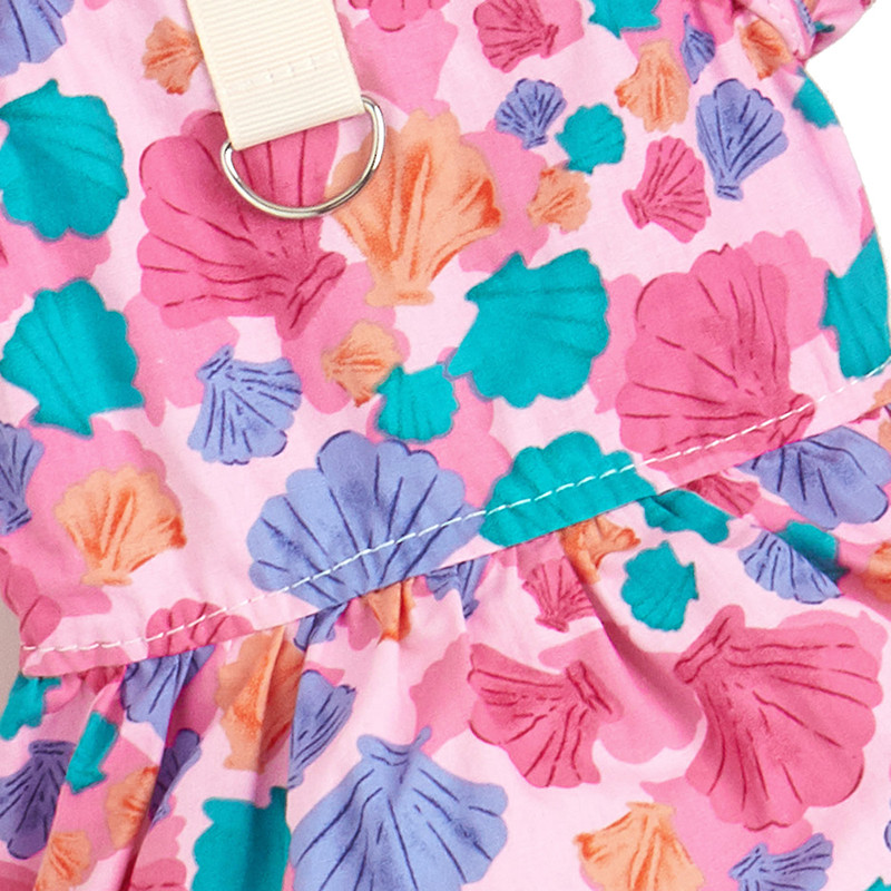 Lidojoši plecu piedurknes suņu svārki kaķu svārki krāsaini koraļļu apdrukas svārki Princeses kleita mājdzīvnieku kleita salda, mājīga maziem suņiem