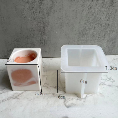 Kvadratni kalup za držač svijeća Silikonski kalup za sapun Držač za čajne svijeće Kalup od kristalne epoksidne smole Alat za izradu svijeća Ručno izrađeni DIY obrt