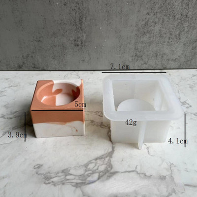 Kvadratni kalup za držač svijeća Silikonski kalup za sapun Držač za čajne svijeće Kalup od kristalne epoksidne smole Alat za izradu svijeća Ručno izrađeni DIY obrt