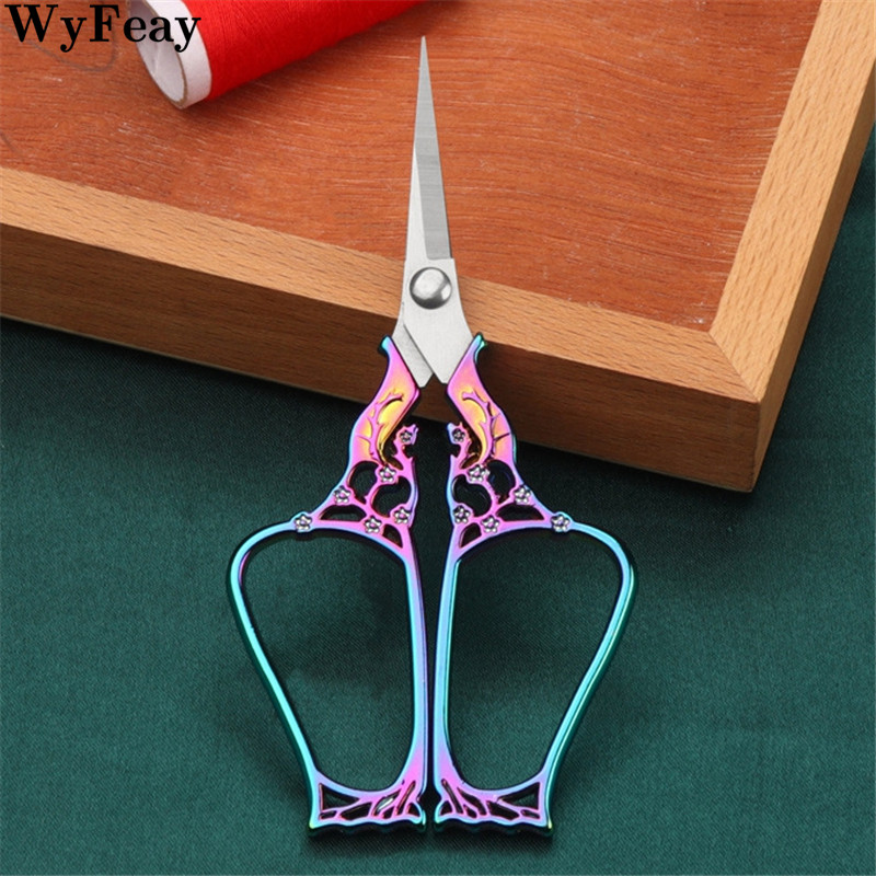 Retro Zakka Vintage Šķēres Diy Papīram Antīka Izšūšana Šūšana Zelta Tailor Šķēres Šķēres Krustdūriens Rokdarbu Instrumenti