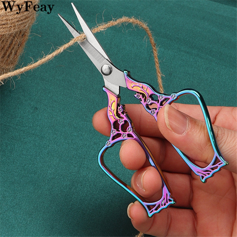 Retro Zakka Vintage Šķēres Diy Papīram Antīka Izšūšana Šūšana Zelta Tailor Šķēres Šķēres Krustdūriens Rokdarbu Instrumenti