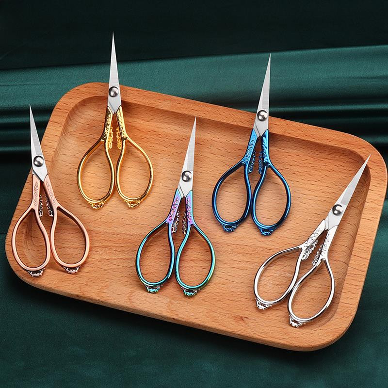 Vintage retro käärid tikandid roostevabast terasest otstega õmbluskäärid Käsitöö isetegemise tööriistad antiiksete käsitööõmblustööriistade jaoks