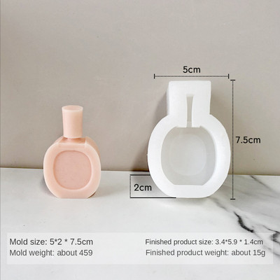 Σχήμα φιάλης αρώματος Μορφή κεριών σιλικόνης Aromatherapy DIY Μπουκάλι αρώματος Χειροποίητο Σαπούνι Αρωματικό Κερί Διακοσμητικά Καλούπι σιλικόνης