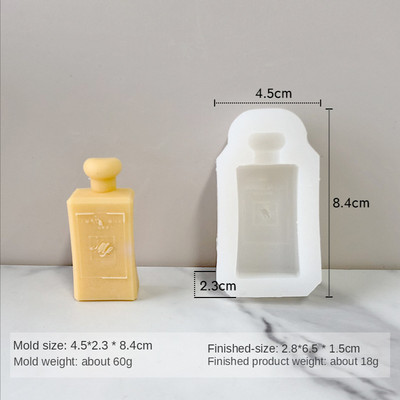 Σχήμα φιάλης αρώματος Μορφή κεριών σιλικόνης Aromatherapy DIY Μπουκάλι αρώματος Χειροποίητο Σαπούνι Αρωματικό Κερί Διακοσμητικά Καλούπι σιλικόνης