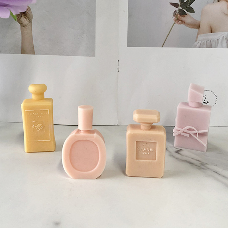 Σχήμα φιάλης αρώματος Μορφή κεριών σιλικόνης Aromatherapy DIY Μπουκάλι αρώματος Χειροποίητο Σαπούνι Αρωματικό Κερί Διακοσμητικά Καλούπι σιλικόνης