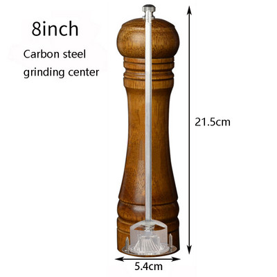 Manuaalne täispuidust soola- ja pipraveski maitseaine veski 4"/5"/6"/8"/10" mitmeotstarbeline köögiriistad