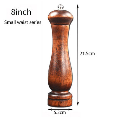 Manuaalne täispuidust soola- ja pipraveski maitseaine veski 4"/5"/6"/8"/10" mitmeotstarbeline köögiriistad