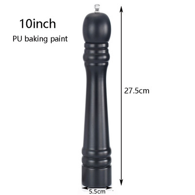 Manuaalne täispuidust soola- ja pipraveski maitseaine veski 4"/5"/6"/8"/10" mitmeotstarbeline köögiriistad