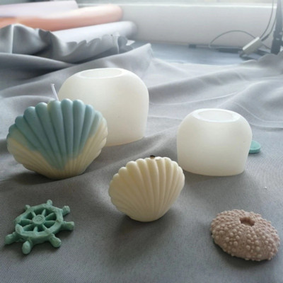 DIY Shell Lumanari Mucegai Aromaterapie Lumanare Gips Mold 3D Shell Marine Silicon Scallop Sapun Mold Handmade Home Craft Decor