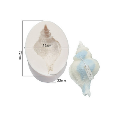 Καλούπι DIY Shell Candle Mold Aromatherapy Candle Plaster Mold 3D Marine Shell Καλούπι σιλικόνης για σαπούνι χτένι Χειροποίητη διακόσμηση σπιτιού χειροτεχνίας