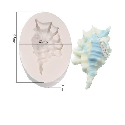 Καλούπι DIY Shell Candle Mold Aromatherapy Candle Plaster Mold 3D Marine Shell Καλούπι σιλικόνης για σαπούνι χτένι Χειροποίητη διακόσμηση σπιτιού χειροτεχνίας