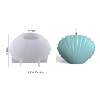 Καλούπι DIY Shell Candle Mold Aromatherapy Candle Plaster Mold 3D Marine Shell Καλούπι σιλικόνης για σαπούνι χτένι Χειροποίητη διακόσμηση σπιτιού χειροτεχνίας