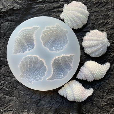 Καλούπι DIY Shell Candle Mold Aromatherapy Candle Plaster Mold 3D Marine Shell Καλούπι σιλικόνης για σαπούνι χτένι Χειροποίητη διακόσμηση σπιτιού χειροτεχνίας