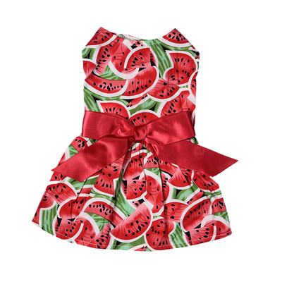 Ērta poliestera džinsu kleita mājdzīvnieku princesei vasarai un pavasarim jaukas suņu drēbes ar modernu Bowknot 1 gab.