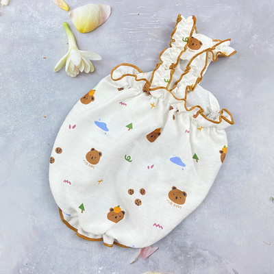 Pavasara un vasaras mājdzīvnieku kleita Maza un vidēja izmēra suns plānas drēbes Jauka multfilma princeses kleita Dizaina apģērbs suņiem