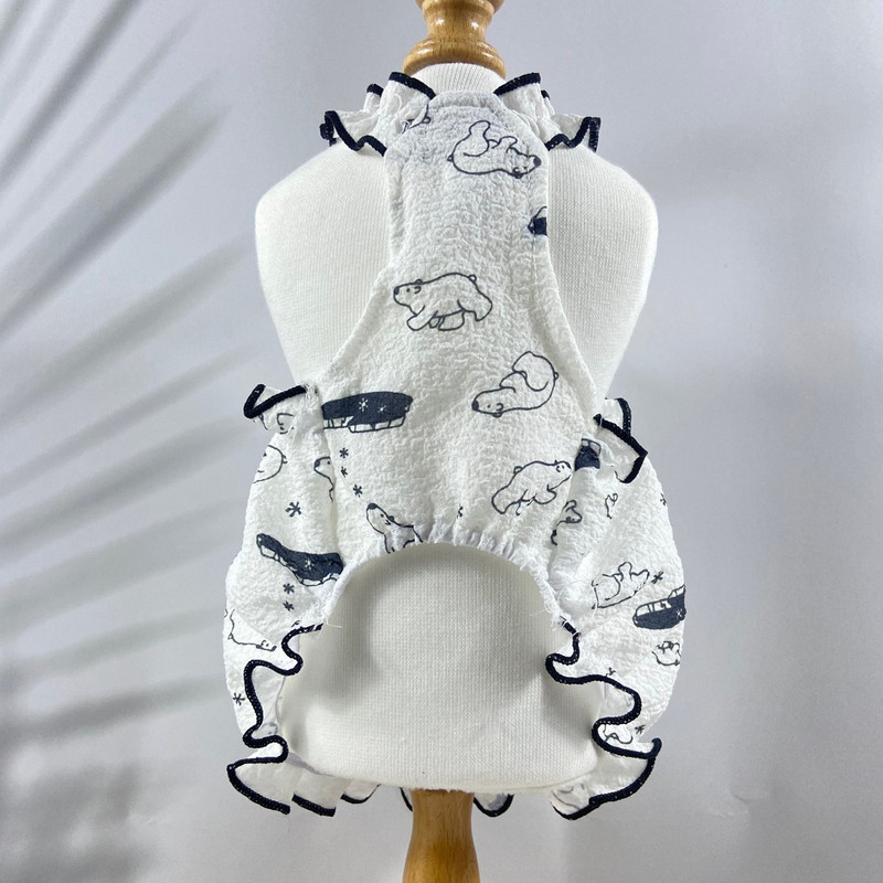 Pavasara un vasaras mājdzīvnieku kleita Maza un vidēja izmēra suns plānas drēbes Jauka multfilma princeses kleita Dizaina apģērbs suņiem