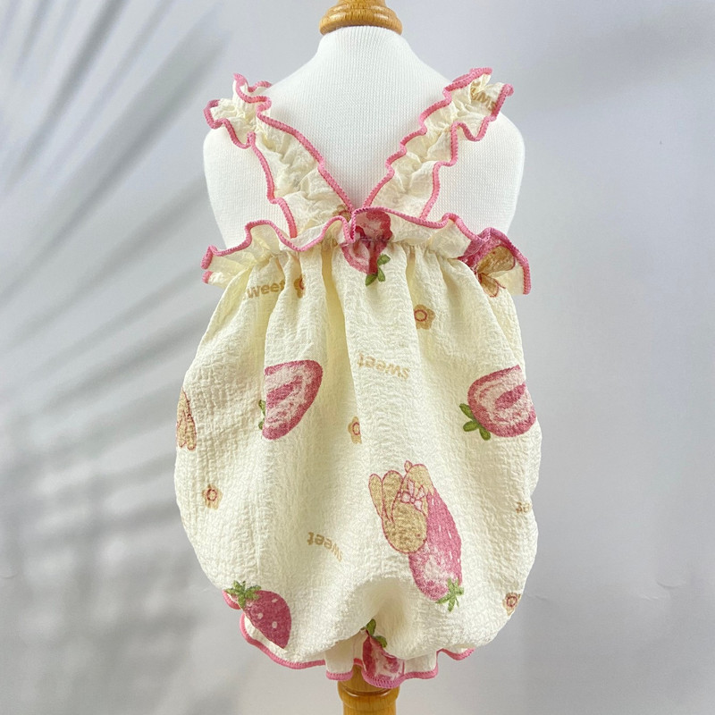 Pavasara un vasaras mājdzīvnieku kleita Maza un vidēja izmēra suns plānas drēbes Jauka multfilma princeses kleita Dizaina apģērbs suņiem