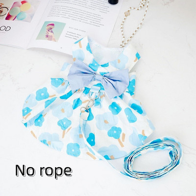 Vasaras suņu kleitas zirglietas ar pavadu Jauka ziedu kaķu kleita bantīte kucēnam princeses svārki Mīksts mājdzīvnieku kaķēnu apģērbs Čivavas apģērbs